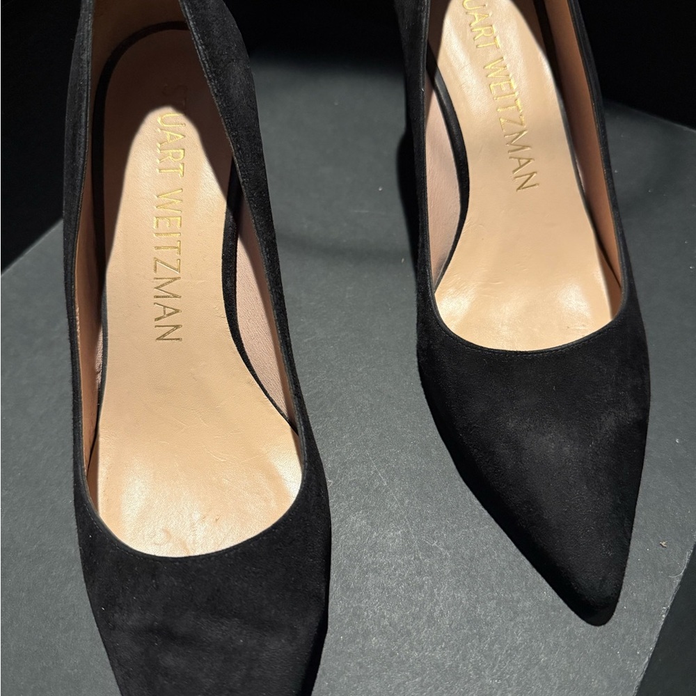 Stuart Weitzman Black Suede Heels